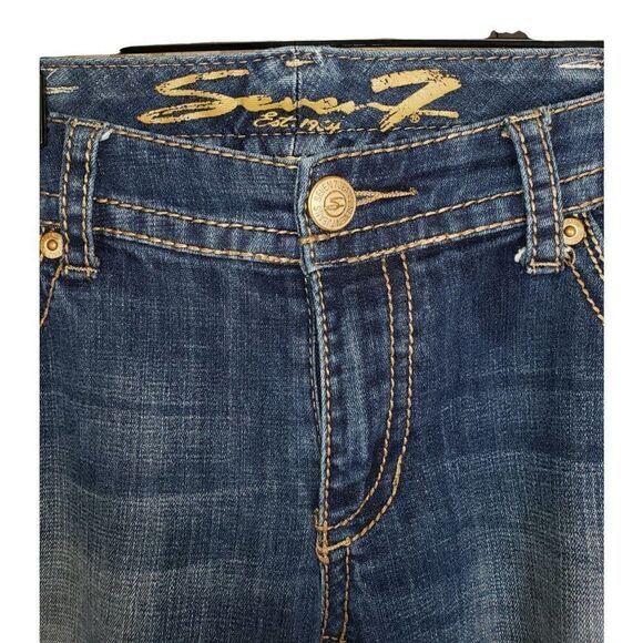 Seven7 Women's Low Rise Straight Leg Denim Cropped Jeans Size 14 NWOT - Picture 3 of 8